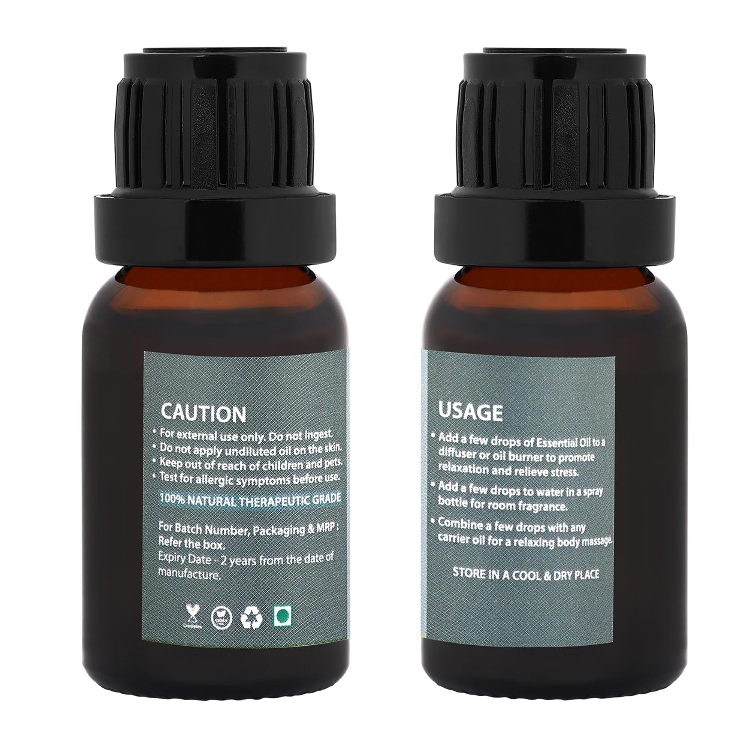 Bhumi Tatvaa Eucalyptus and Peppermint Essential Oil | Aromatic Oil for Relaxing Fragrance | Ideal for Diffusers, Massage & Everyday Use | Natural Eucalyptus & Peppermint Scent - Pack of 2 - 15ml Each